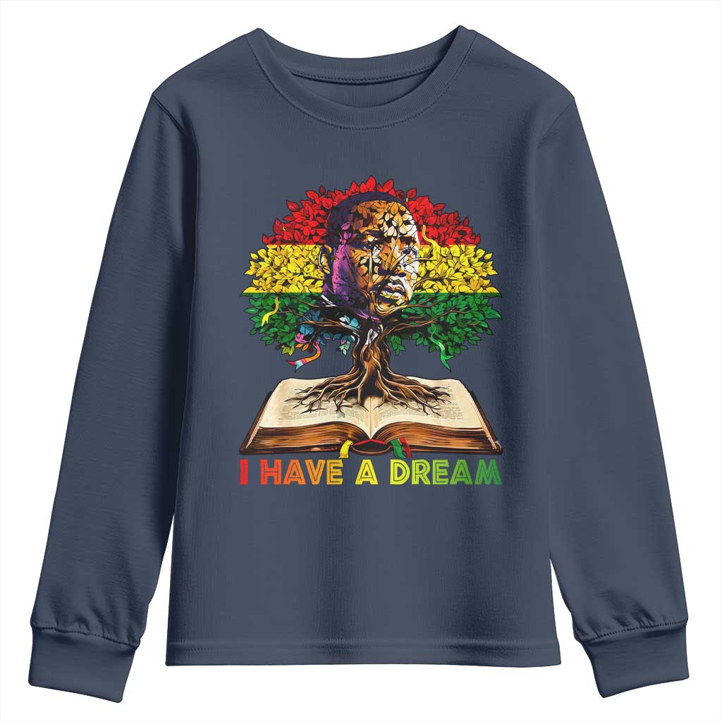 Martin Luther King Jr Youth Sweatshirt Black History Month Melanin African - Wonder Print Shop