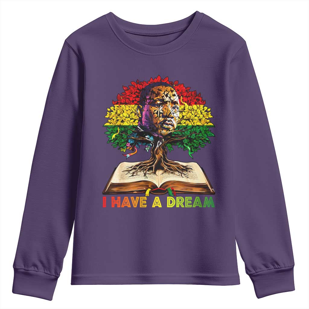 Martin Luther King Jr Youth Sweatshirt Black History Month Melanin African - Wonder Print Shop