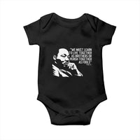 Martin Luther King Jr Baby Onesie We Must Learn to Live Together as Brothers MLK Quote - Wonder Print Shop
