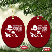 Martin Luther King Jr Ceramic Ornament We Must Learn to Live Together as Brothers MLK Quote - Wonder Print Shop