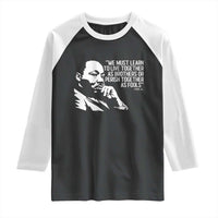 Martin Luther King Jr Raglan Shirt We Must Learn to Live Together as Brothers MLK Quote - Wonder Print Shop