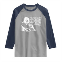 Martin Luther King Jr Raglan Shirt We Must Learn to Live Together as Brothers MLK Quote - Wonder Print Shop