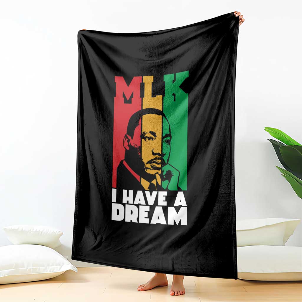 Martin Luther King Jr Throw Blanket I Have Dream MLK Quote - Wonder Print Shop