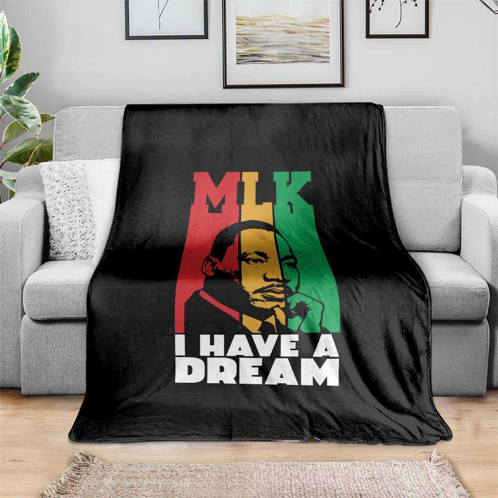 Martin Luther King Jr Throw Blanket I Have Dream MLK Quote - Wonder Print Shop
