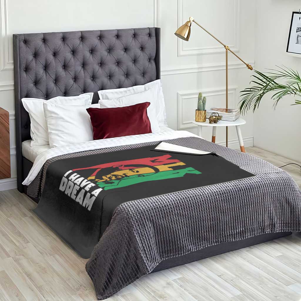 Martin Luther King Jr Throw Blanket I Have Dream MLK Quote - Wonder Print Shop