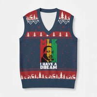 Martin Luther King Jr V-Neck Knit Sweater Vest I Have Dream MLK Quote - Wonder Print Shop