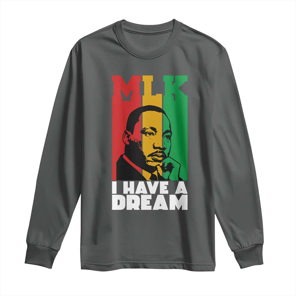 Martin Luther King Jr Long Sleeve Shirt I Have Dream MLK Quote - Wonder Print Shop