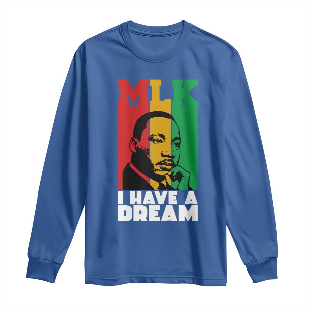 Martin Luther King Jr Long Sleeve Shirt I Have Dream MLK Quote - Wonder Print Shop