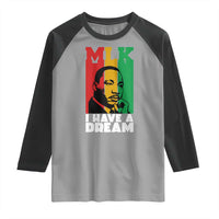 Martin Luther King Jr Raglan Shirt I Have Dream MLK Quote - Wonder Print Shop