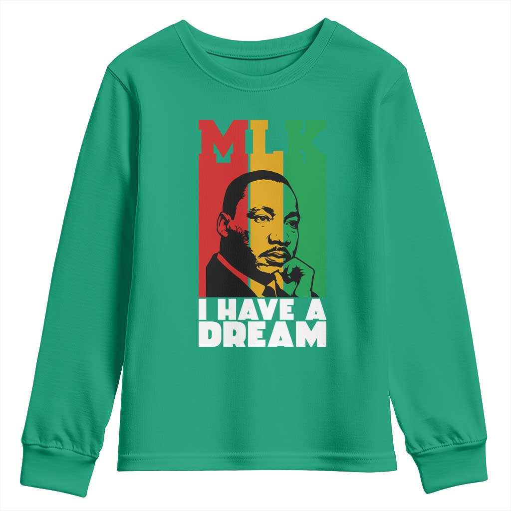 Martin Luther King Jr Youth Sweatshirt I Have Dream MLK Quote - Wonder Print Shop