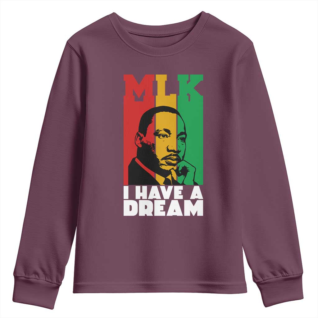 Martin Luther King Jr Youth Sweatshirt I Have Dream MLK Quote - Wonder Print Shop