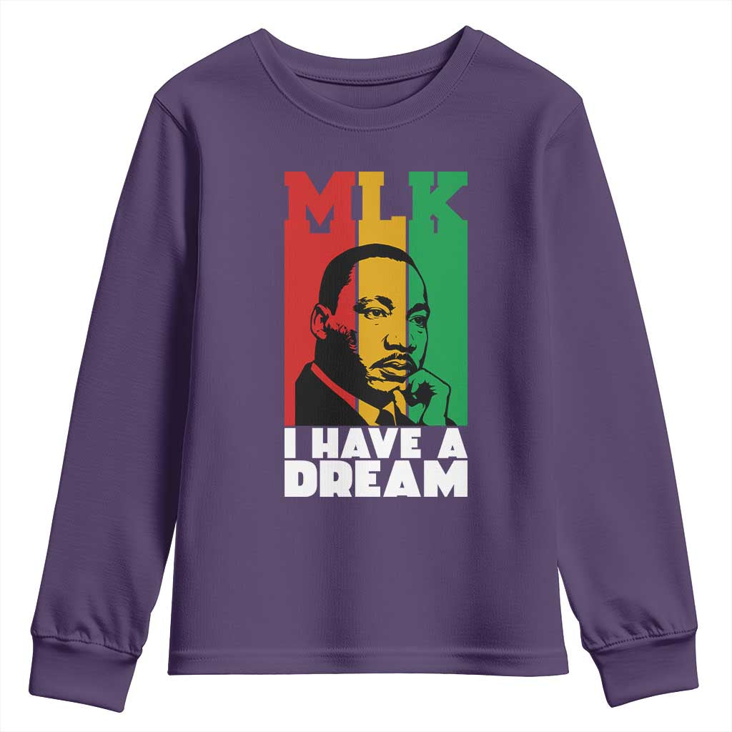 Martin Luther King Jr Youth Sweatshirt I Have Dream MLK Quote - Wonder Print Shop