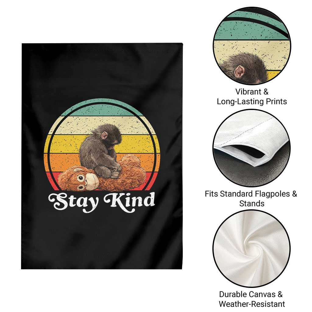 Punch Mokey Garden Flag Viral Trend Baby Monkey Stay Kind