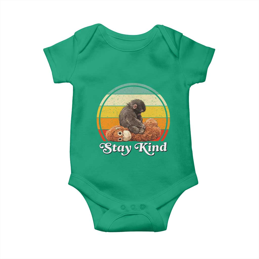 Punch Mokey Baby Onesie Viral Trend Baby Monkey Stay Kind