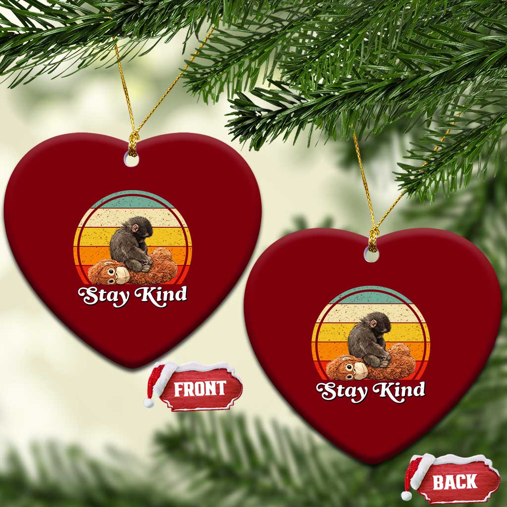 Punch Mokey Ceramic Ornament Viral Trend Baby Monkey Stay Kind