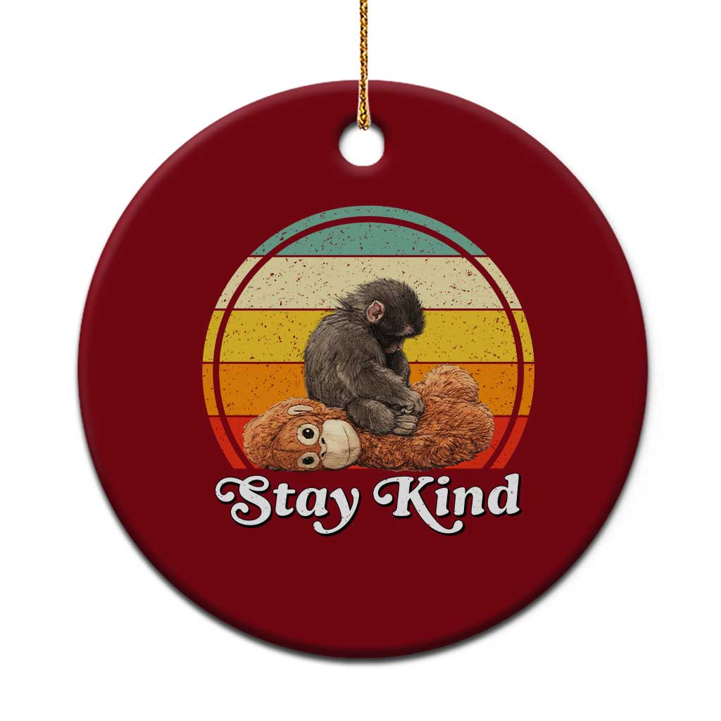 Punch Mokey Ceramic Ornament Viral Trend Baby Monkey Stay Kind