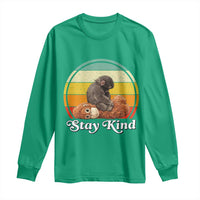 Punch Mokey Long Sleeve Shirt Viral Trend Baby Monkey Stay Kind