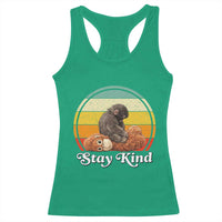 Punch Mokey Racerback Tank Top Viral Trend Baby Monkey Stay Kind