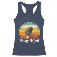Punch Mokey Racerback Tank Top Viral Trend Baby Monkey Stay Kind