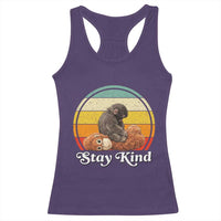 Punch Mokey Racerback Tank Top Viral Trend Baby Monkey Stay Kind