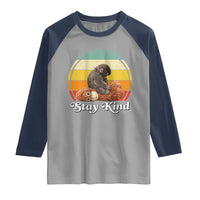 Punch Mokey Raglan Shirt Viral Trend Baby Monkey Stay Kind