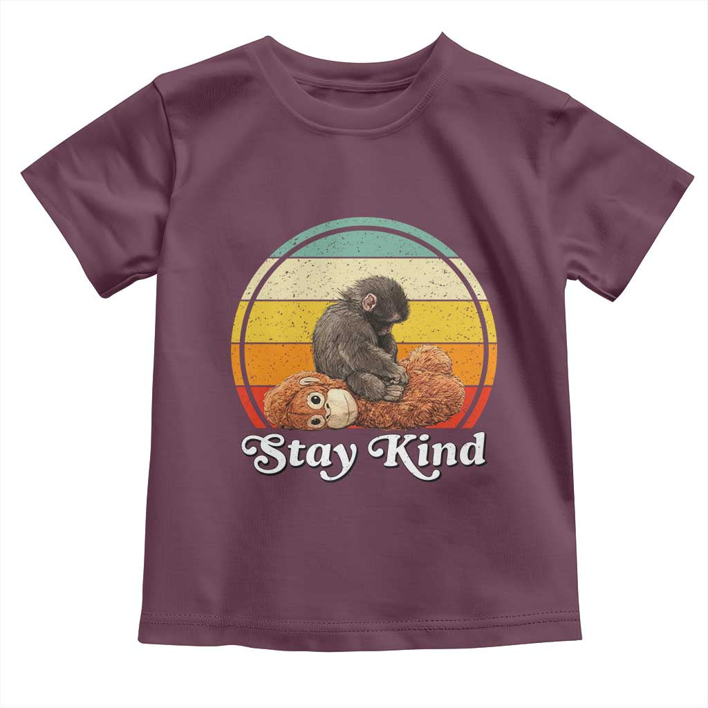 Punch Mokey Toddler T Shirt Viral Trend Baby Monkey Stay Kind