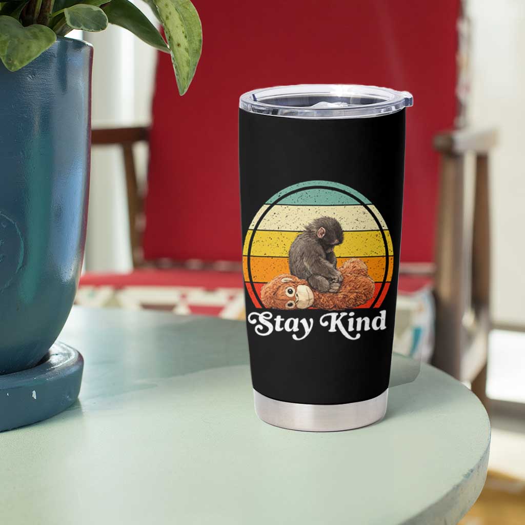 Punch Mokey Tumbler Cup Viral Trend Baby Monkey Stay Kind
