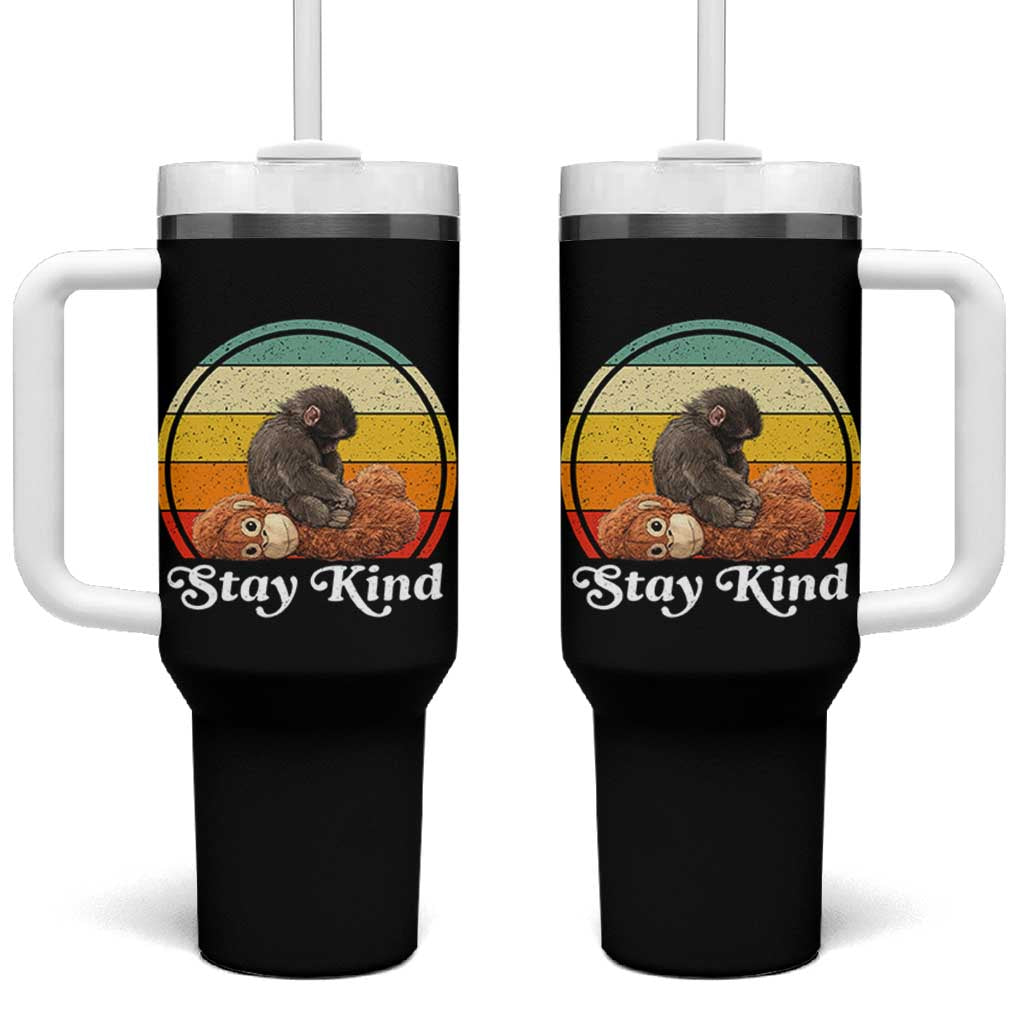 Punch Mokey Tumbler With Handle Viral Trend Baby Monkey Stay Kind