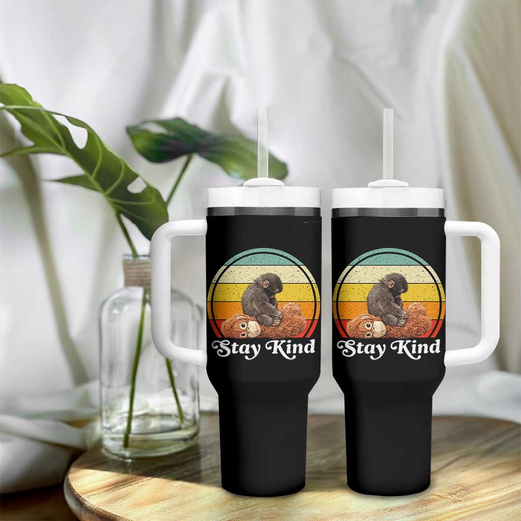 Punch Mokey Tumbler With Handle Viral Trend Baby Monkey Stay Kind