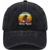 Punch Mokey Washed Cotton Baseball Cap Viral Trend Baby Monkey Stay Kind