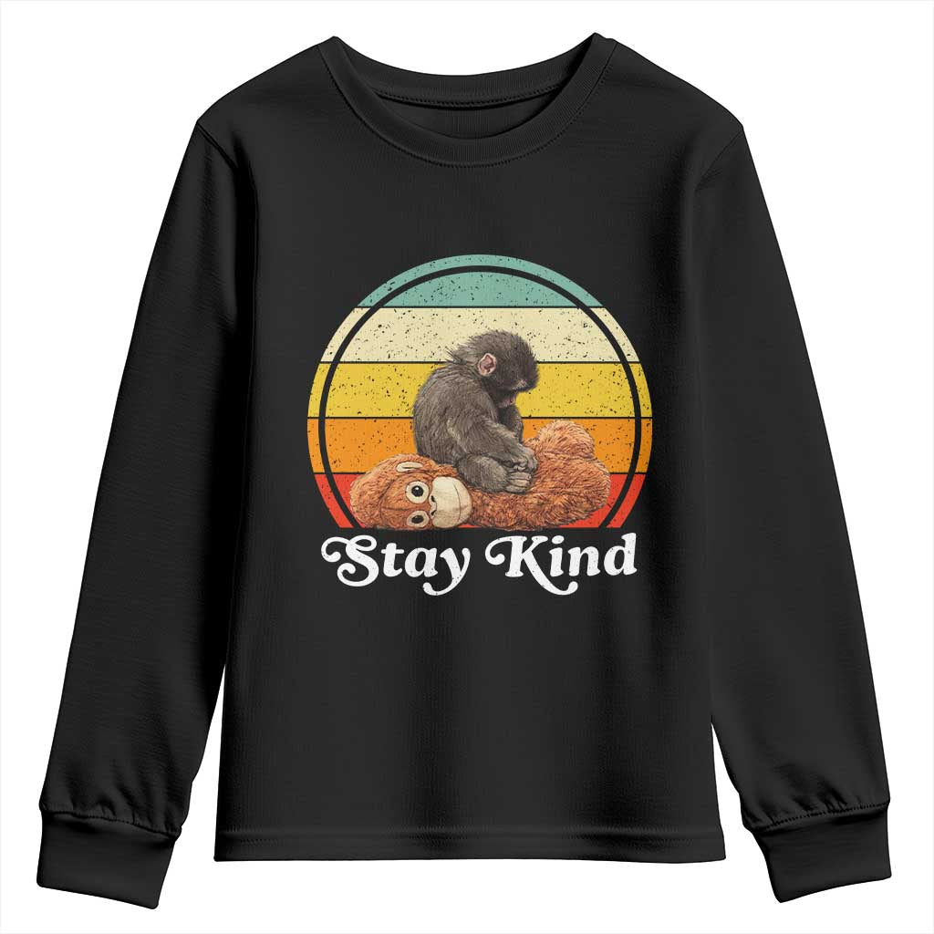 Punch Mokey Youth Sweatshirt Viral Trend Baby Monkey Stay Kind