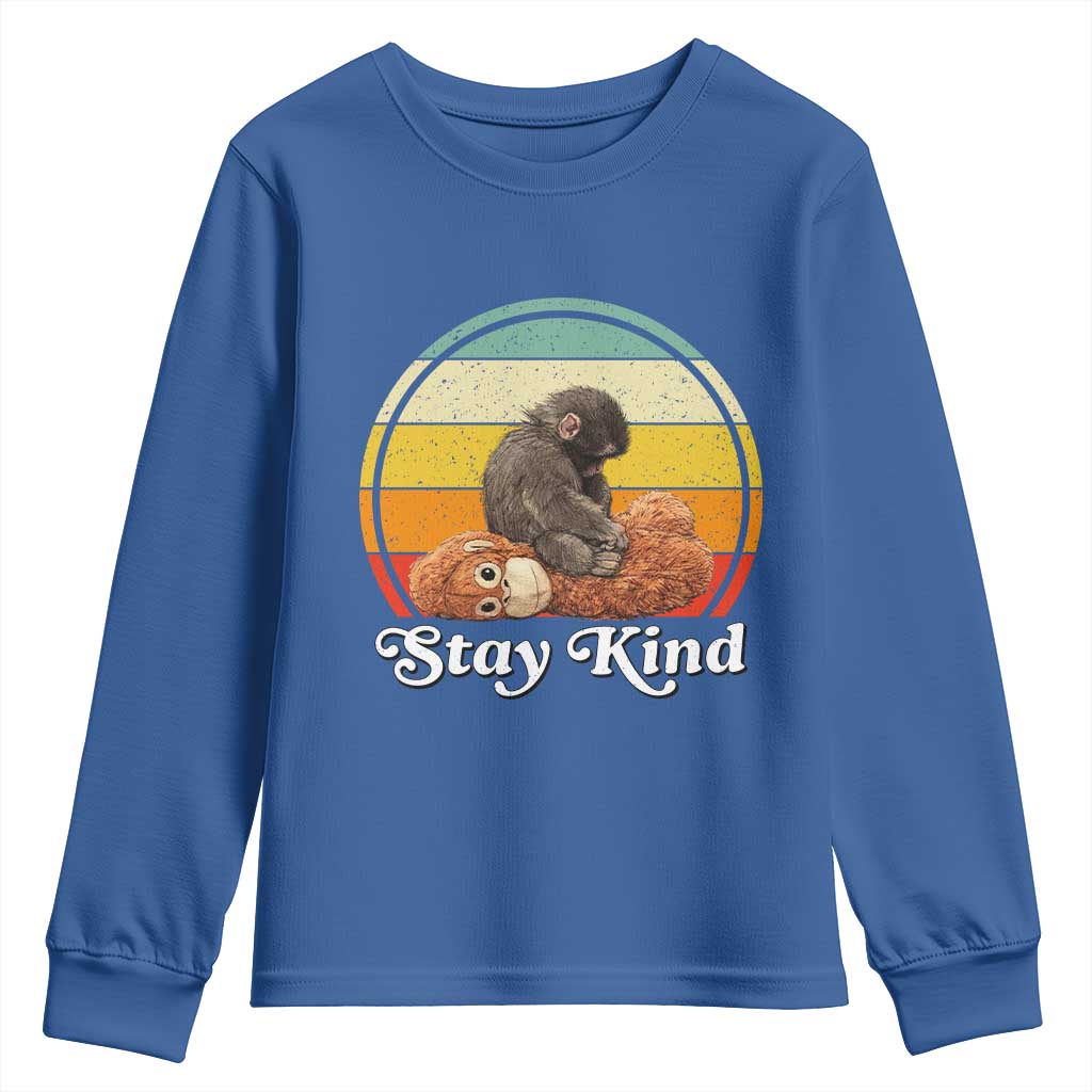 Punch Mokey Youth Sweatshirt Viral Trend Baby Monkey Stay Kind