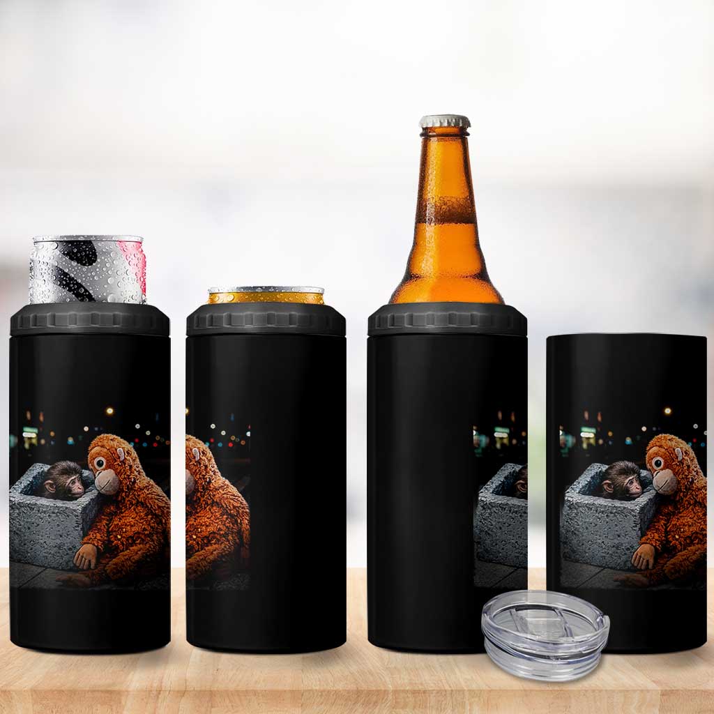 Punch Mokey 4 in 1 Can Cooler Tumbler Viral Trend Baby Monkey Streets Meme