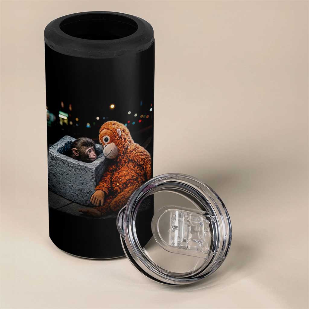 Punch Mokey 4 in 1 Can Cooler Tumbler Viral Trend Baby Monkey Streets Meme