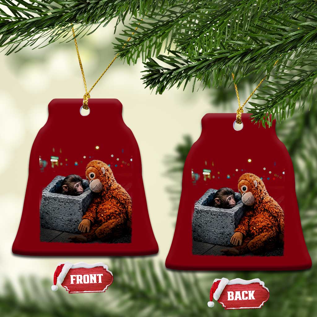 Punch Mokey Ceramic Ornament Viral Trend Baby Monkey Streets Meme