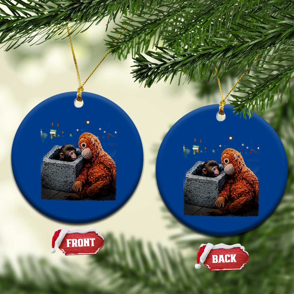 Punch Mokey Ceramic Ornament Viral Trend Baby Monkey Streets Meme