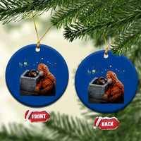 Punch Mokey Ceramic Ornament Viral Trend Baby Monkey Streets Meme
