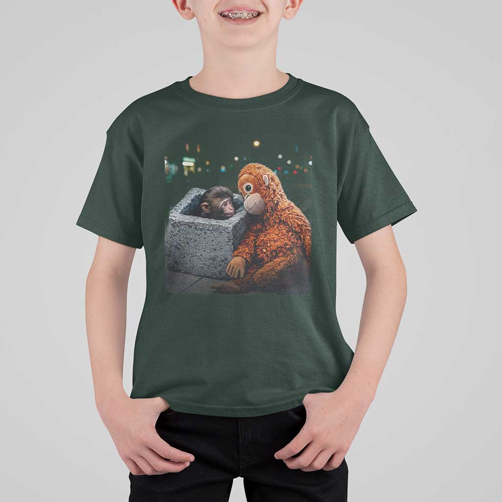 Punch Mokey T Shirt For Kid Viral Trend Baby Monkey Streets Meme
