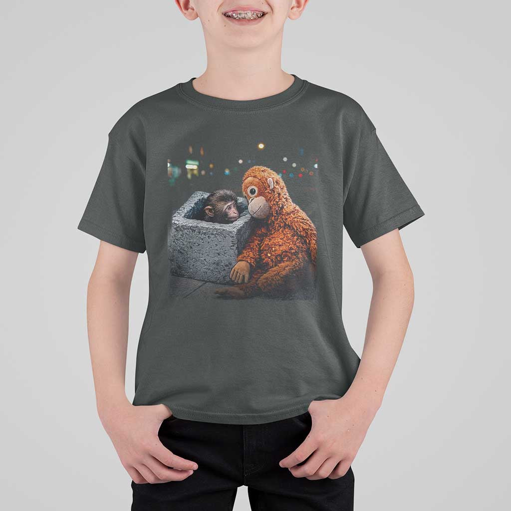 Punch Mokey T Shirt For Kid Viral Trend Baby Monkey Streets Meme