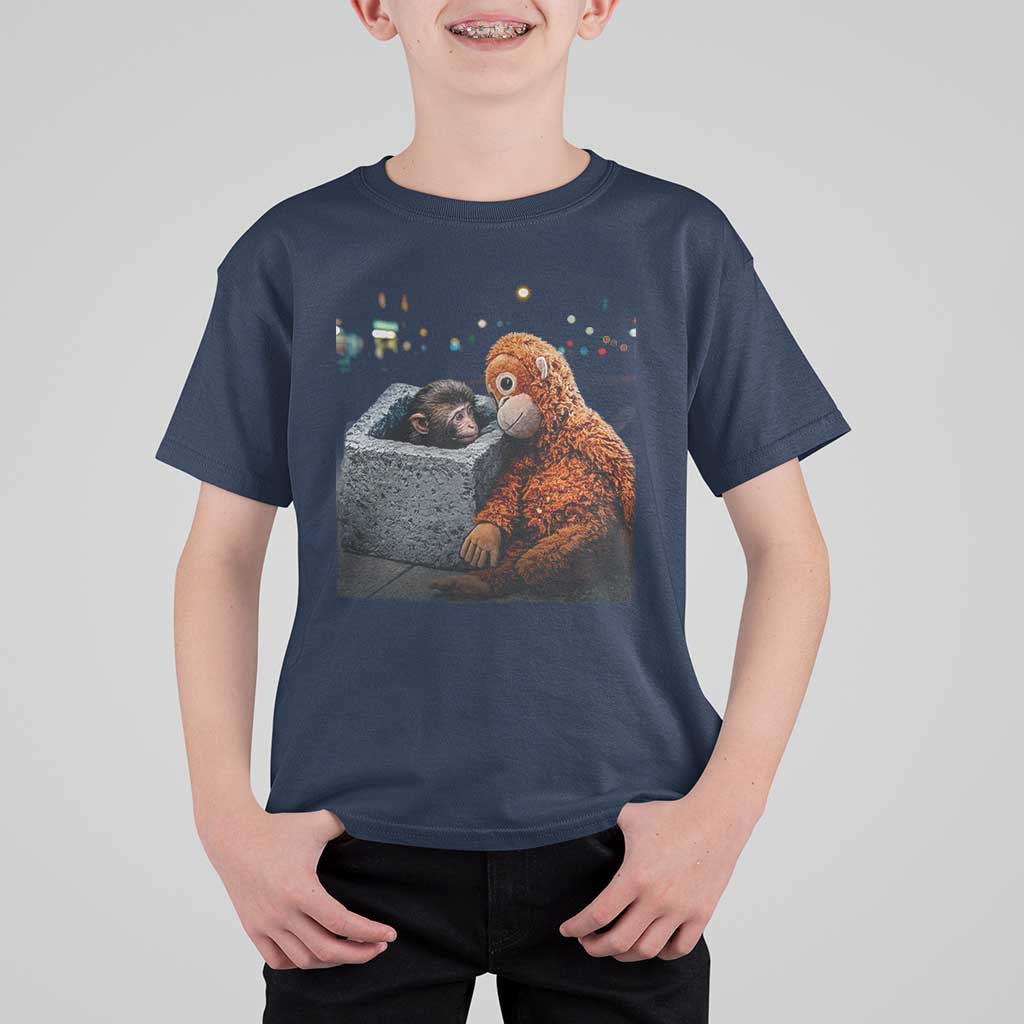 Punch Mokey T Shirt For Kid Viral Trend Baby Monkey Streets Meme