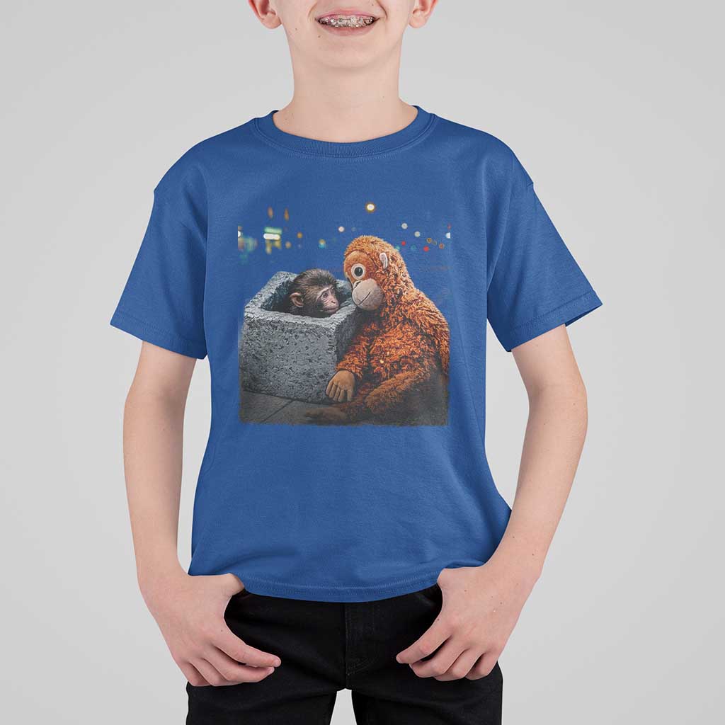 Punch Mokey T Shirt For Kid Viral Trend Baby Monkey Streets Meme