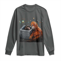 Punch Mokey Long Sleeve Shirt Viral Trend Baby Monkey Streets Meme