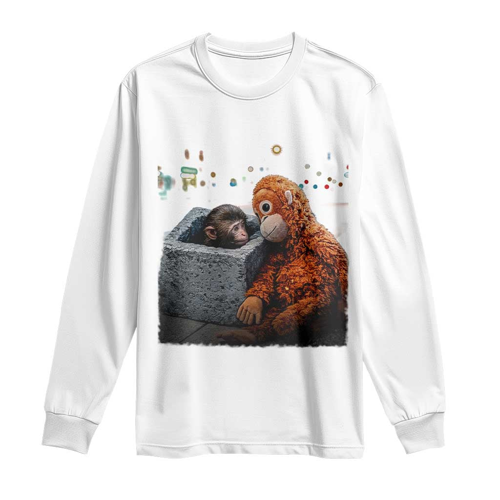 Punch Mokey Long Sleeve Shirt Viral Trend Baby Monkey Streets Meme