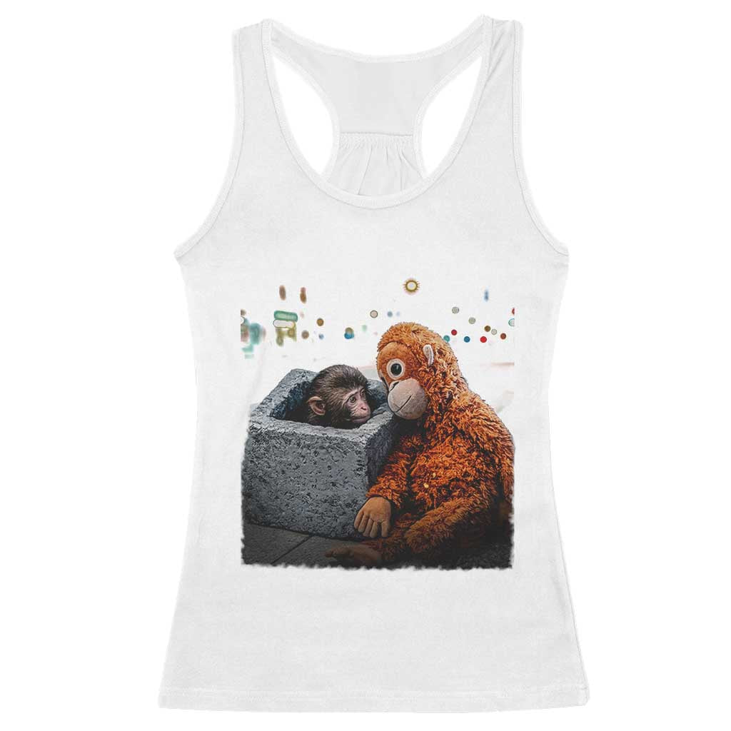 Punch Mokey Racerback Tank Top Viral Trend Baby Monkey Streets Meme