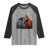 Punch Mokey Raglan Shirt Viral Trend Baby Monkey Streets Meme