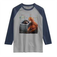 Punch Mokey Raglan Shirt Viral Trend Baby Monkey Streets Meme