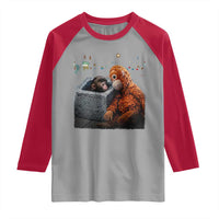 Punch Mokey Raglan Shirt Viral Trend Baby Monkey Streets Meme