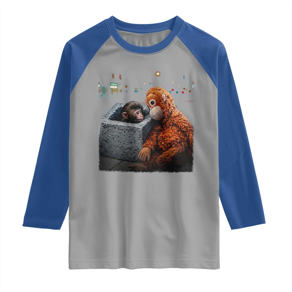 Punch Mokey Raglan Shirt Viral Trend Baby Monkey Streets Meme