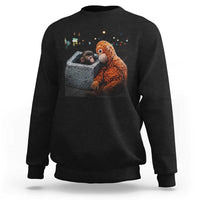 Punch Mokey Sweatshirt Viral Trend Baby Monkey Streets Meme