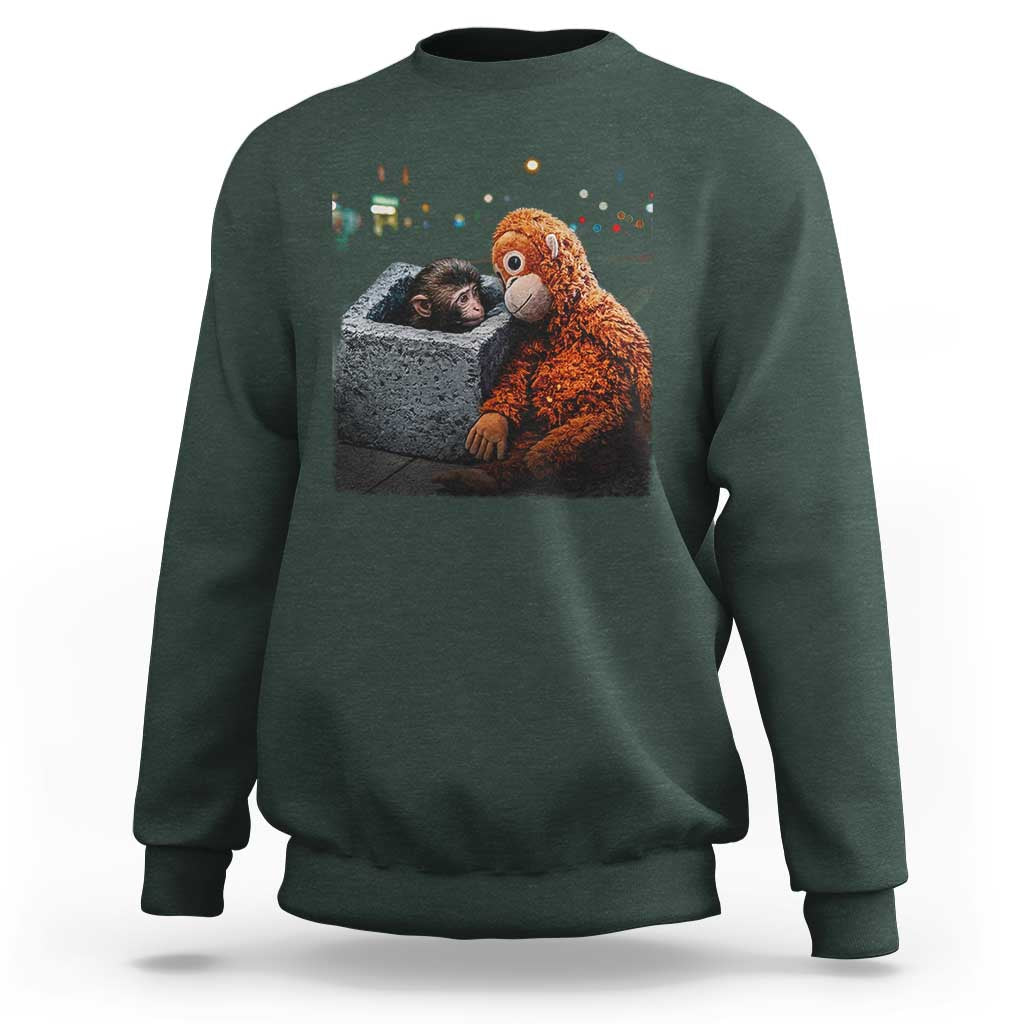 Punch Mokey Sweatshirt Viral Trend Baby Monkey Streets Meme